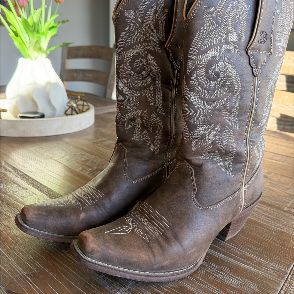 Durango Brown Heeled Boots